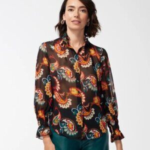 Chico's Chiffon Paisley Shirt